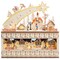 Casafield Wooden Christmas Advent Calendar with Drawers, Christmas Countdown LED Holiday Decoration with Shooting Star and Light Background